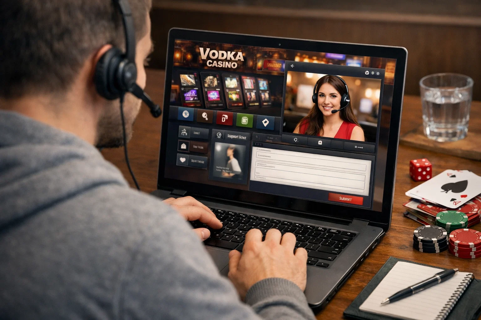 Техподдержка vodka casino